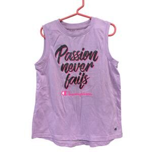 5/$15 "Passion Never Fails" Purple Tank - Champion - 7/8